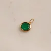 AVA GREEN AGATE GOLDEN PENDANT