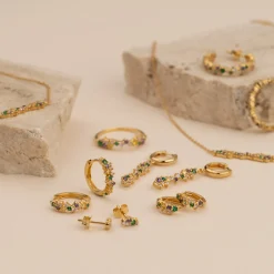 CLAIR RAINBOW GOLDEN CREOL EARRING - Sisi Copenhagen