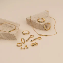 CLAIR RAINBOW GOLDEN CREOL EARRING - Sisi Copenhagen