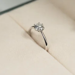 CLASSIC SOLITAIRE 6-PRONG DIAMOND RING - 0.75ct - WG