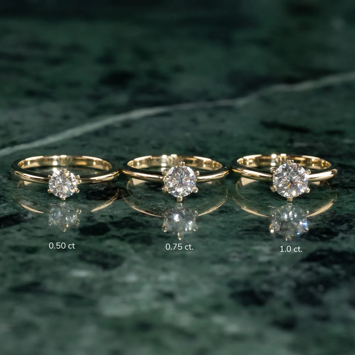 CLASSIC SOLITAIRE 6-PRONG DIAMOND RING - 1.0ct - YG