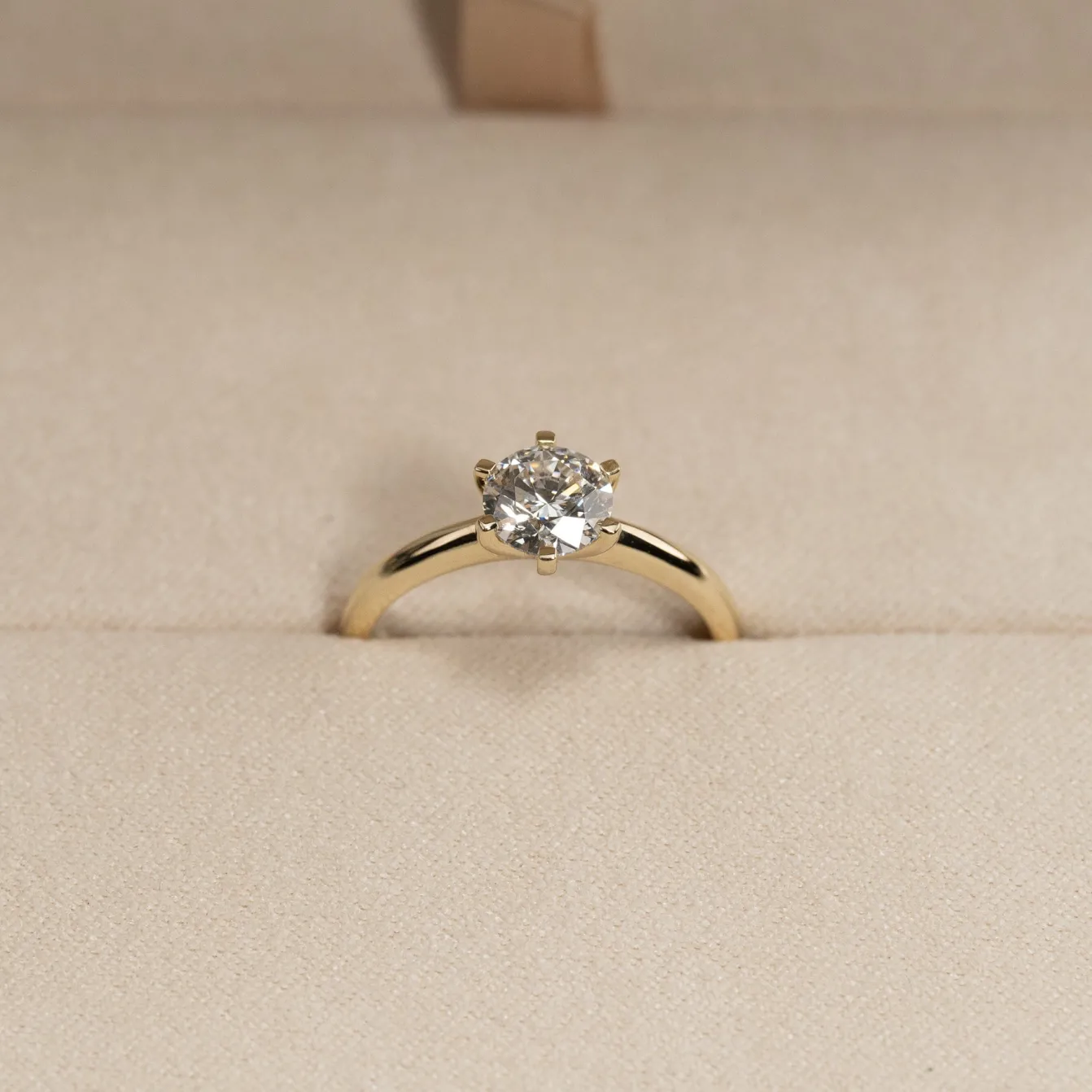 CLASSIC SOLITAIRE 6-PRONG DIAMOND RING - 1.0ct - YG