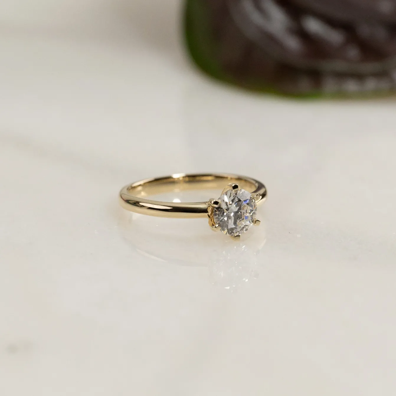 CLASSIC SOLITAIRE 6-PRONG DIAMOND RING - 1.0ct - YG