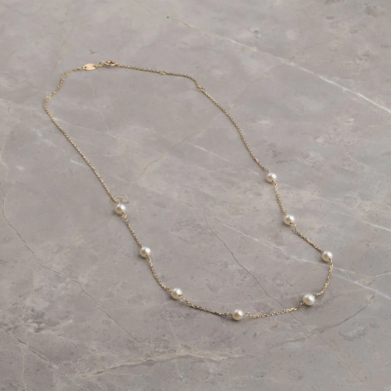 ERICA PEARL SOLID GOLD NECKLACE - Sisi Copenhagen