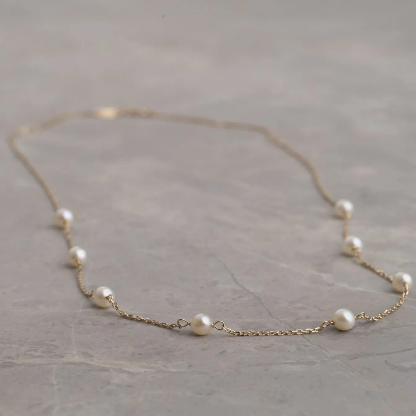 ERICA PEARL SOLID GOLD NECKLACE - Sisi Copenhagen