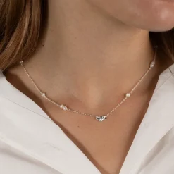 SHELLY PEARL SILVER NECKLACE