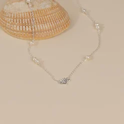 SHELLY PEARL SILVER NECKLACE